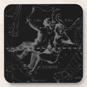 Gemini Zodiac Constellation Hevelius 1690 Coaster