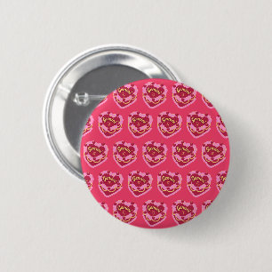 Gemini Zodiac Coquette Heart Birthday Cake 2 Inch Round Button