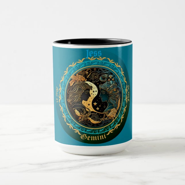 Gemini Zodiac Customizable Mug (Center)