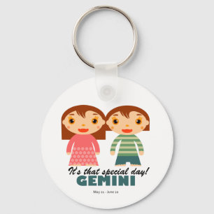 Gemini Zodiac for kids Keychain