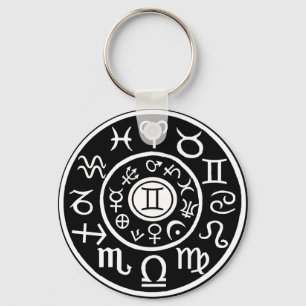 Gemini Zodiac Keychain