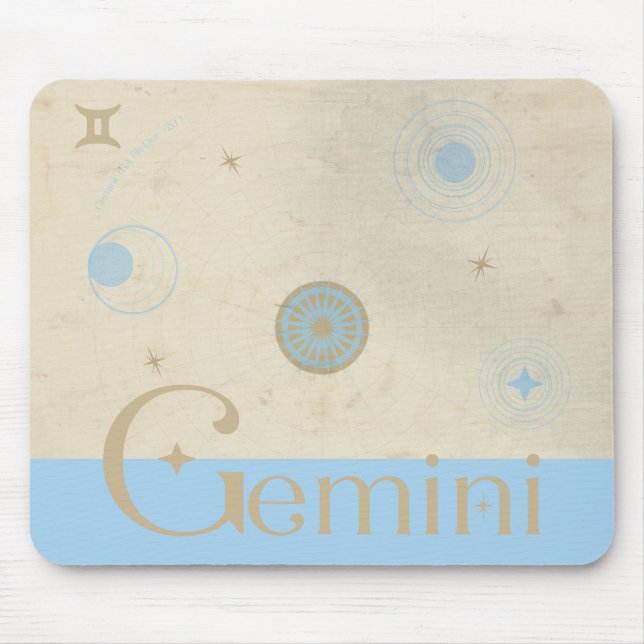 Gemini Zodiac Mousepad (Front)