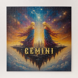 ♊ Gemini Zodiac Mystical Twins Jigsaw Puzzle