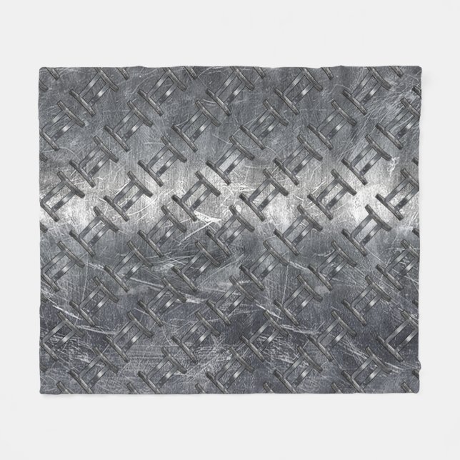Gemini Zodiac Sign Grunge Distressed Silver Fleece Blanket (Front (Horizontal))