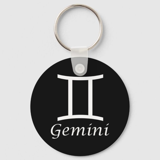 ‘Gemini’ Zodiac Sign Keychain (Front)