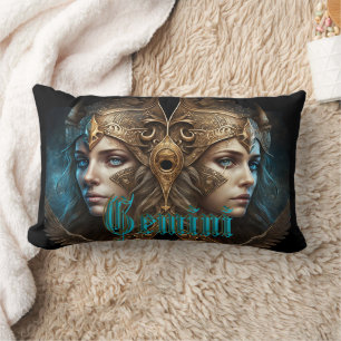 Gemini Zodiac Sign Lumbar Pillow
