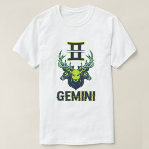 Gemini Zodiac Sign Modern Cyber Esports Mascot T-Shirt
