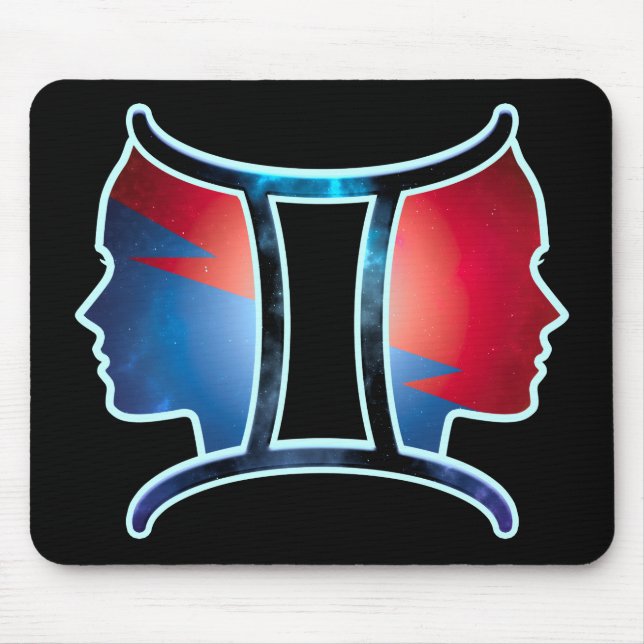 Gemini Zodiac Sign Mouse Pad (Front)