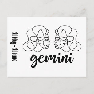 Gemini, Zodiac Sign Postcard