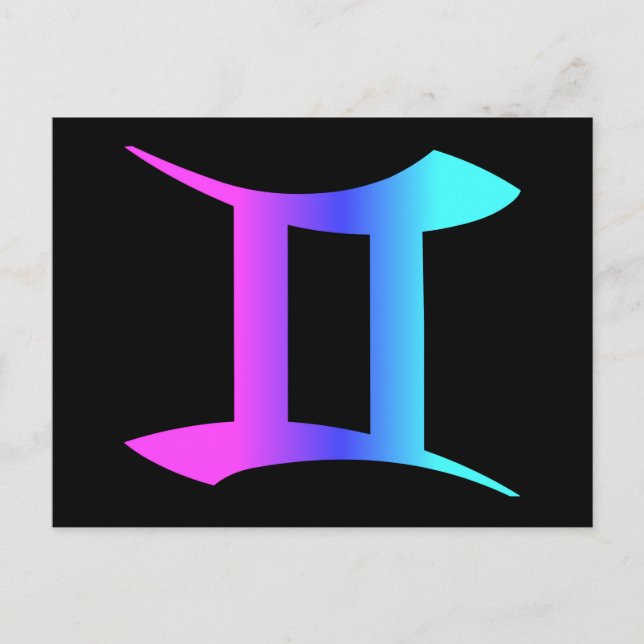 Gemini Zodiac Sign Postcard (Front)