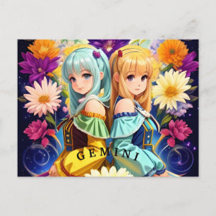 Gemini Zodiac Sign Postcard
