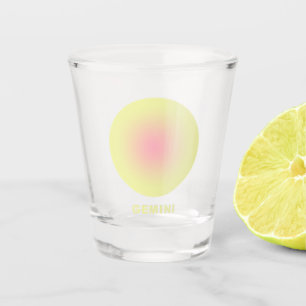Gemini Zodiac Sign Stylish Gradient Shot Glass