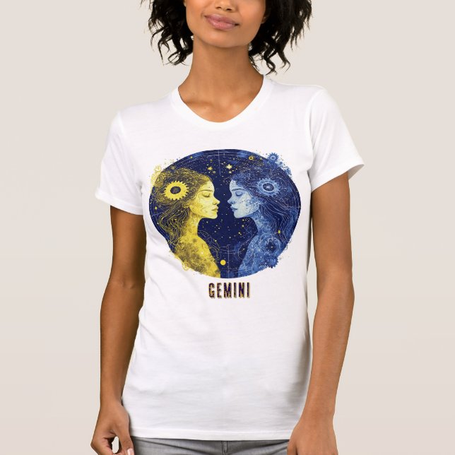 Gemini Zodiac Sign T-Shirt (Front)