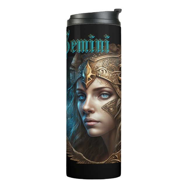 Gemini Zodiac Sign Thermal Tumbler (Rotated Left)