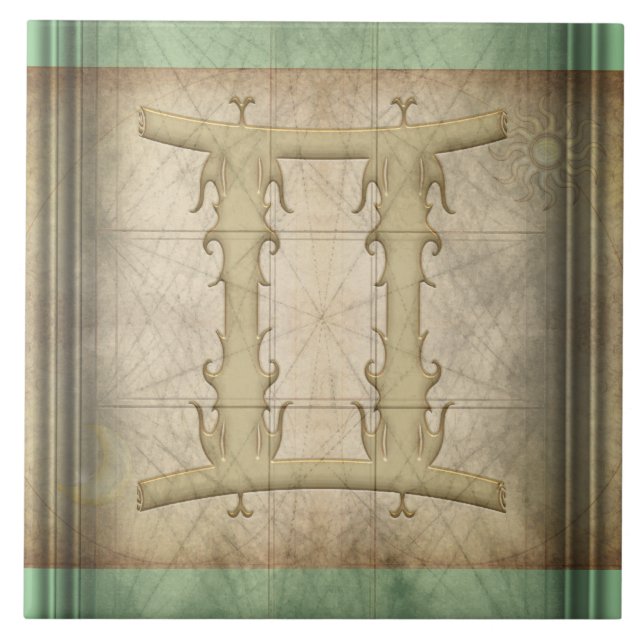 Gemini Zodiac Sign Tile (Front)