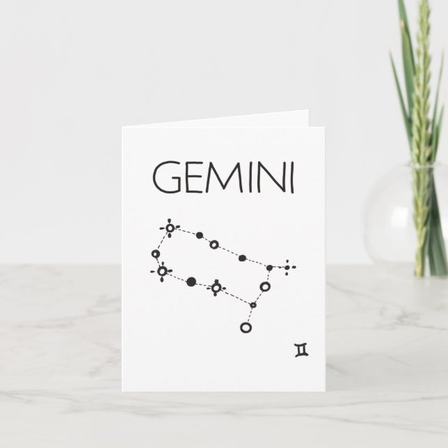 GEMINI zodiac star constellation blank card (Front)