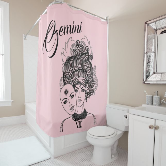 Gemini Zodiac Symbol and Sign Pink (In Situ)