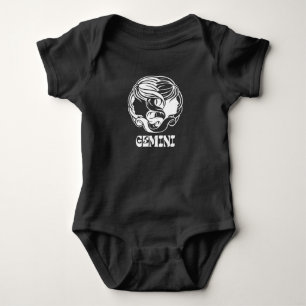 Gemini Zodiac Symbol Astrology Baby Bodysuit
