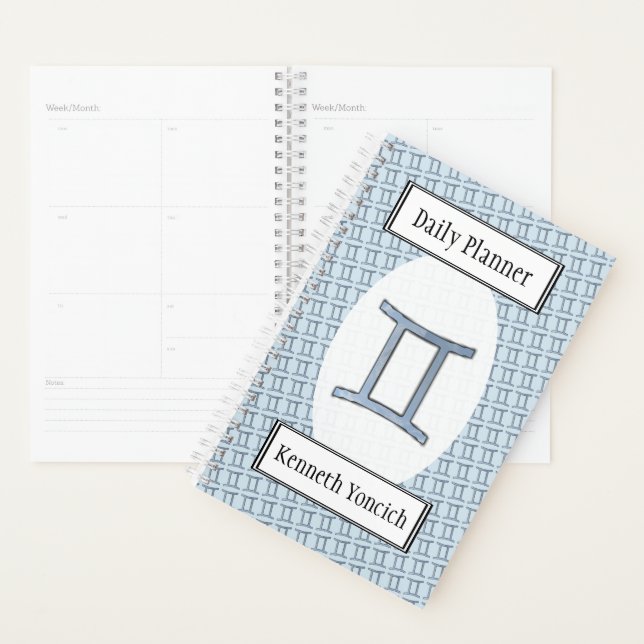 Gemini Zodiac Symbol Element by Kenneth Yoncich Planner (Display)