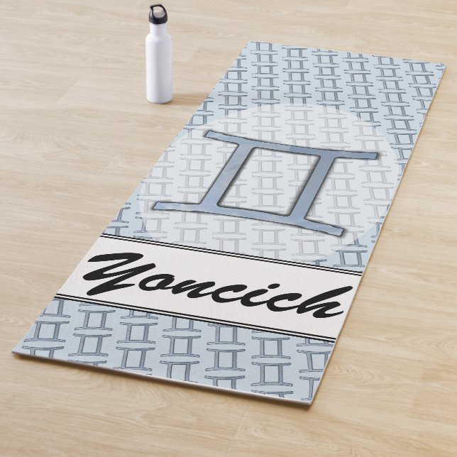 Gemini Zodiac Symbol Element by Kenneth Yoncich Yoga Mat (In Situ)