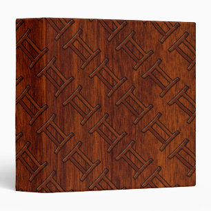 Gemini Zodiac Symbol on Mahogany like Decor Binder