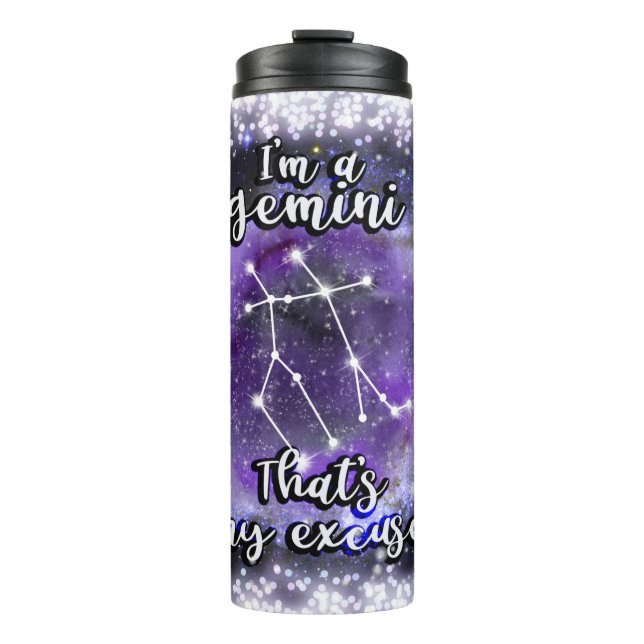 Gemini Zodiac Thermal Tumbler (Front)