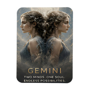 Gemini Zodiac Twins Celestial Astrology Symbol Magnet