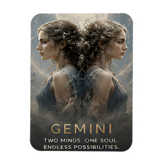 Gemini Zodiac Twins Celestial Astrology Symbol Magnet