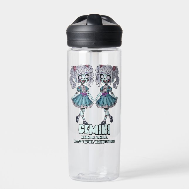 Gemini Zombies Water Bottle (Front)
