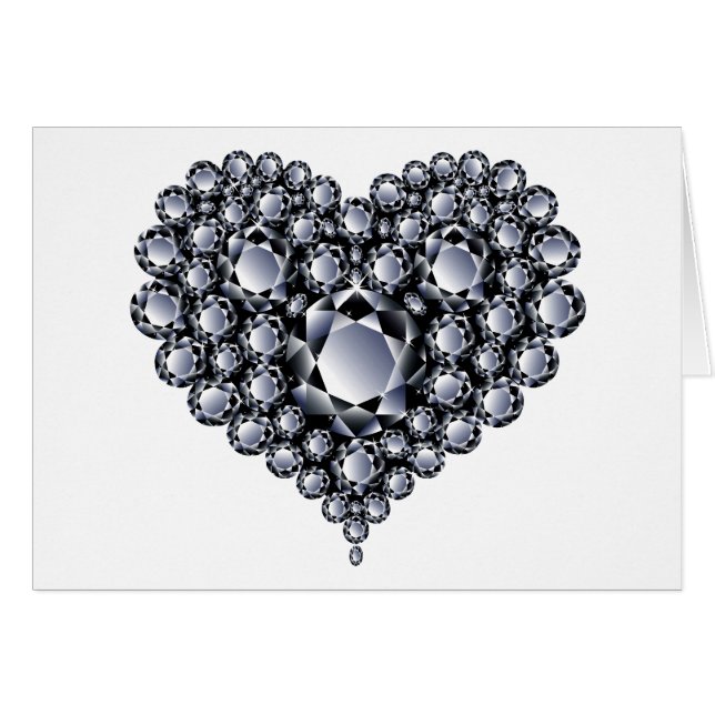 Gemmes cardiaques aux diamants noirs (Devant horizontal)