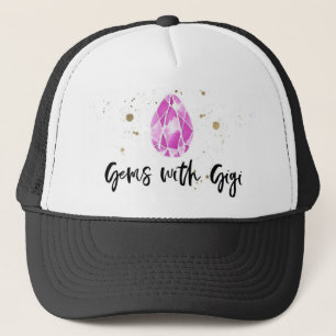 Gemmes noires avec le casquette de camionneur de