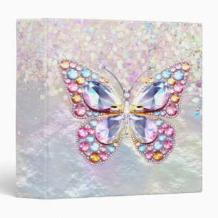 gems butterfly design binder