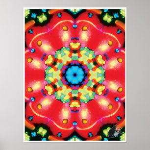Gems Cinétique Collage Kaleidoscope Poster