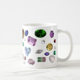 Gems on White Coffee Mug