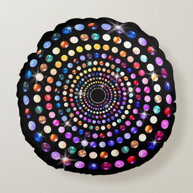 Gems Round Pillow (Front)