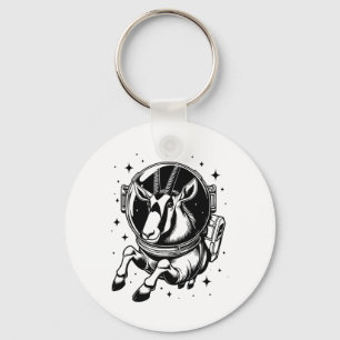 Gemsbok Dad Mom Space - Astronaut Gemsbok Keychain