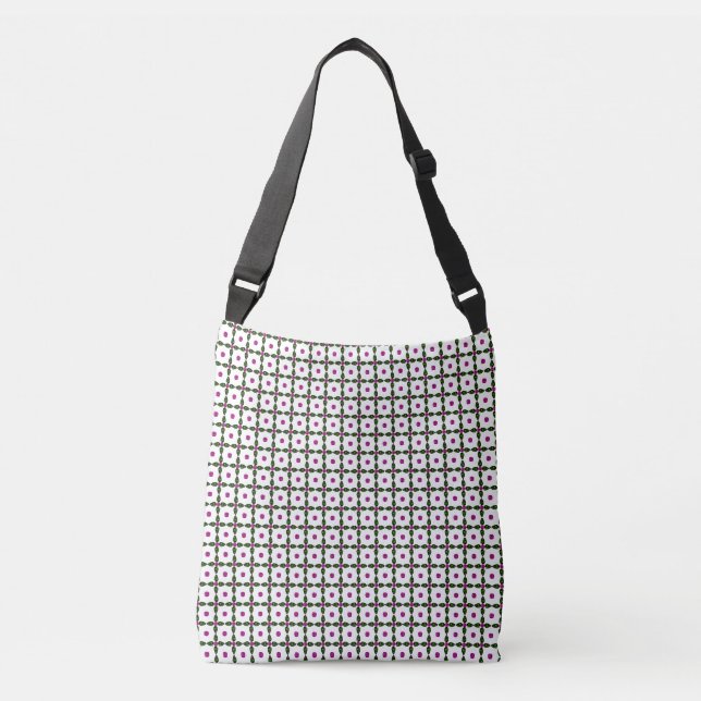 Gemstone Art, Purple Green Crossbody Bag (Front)