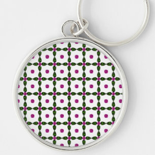 Gemstone Art, Purple Green Keychain