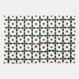 Gemstone Art, Purple Green Kitchen Towel