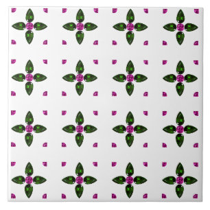 Gemstone Art, Purple Green Tile