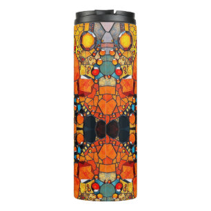 gemstone collage thermal tumbler