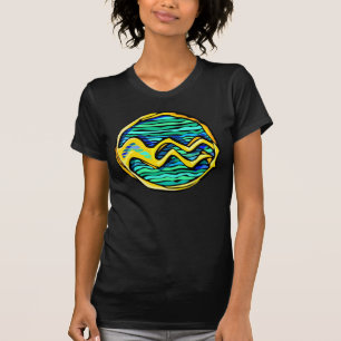 Gemstone Coloured Aquarius Symbol T-Shirt