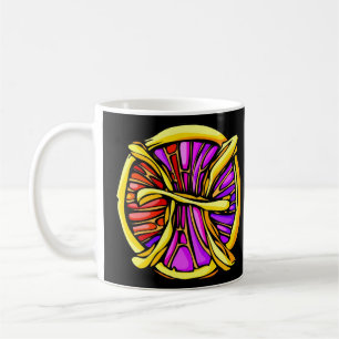 Gemstone Coloured Pisces Symbol Coffee Mug