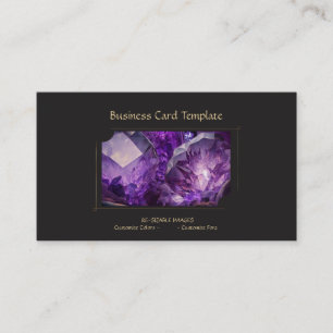 Gemstone Crystal Jewel Amethyst  Business Card