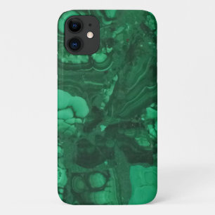 Gemstone Elegant Bright Green Marbled Swirls iPhone 11 Case