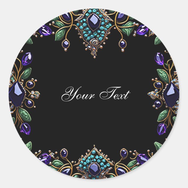 Gemstone Floral Sticker (Front)