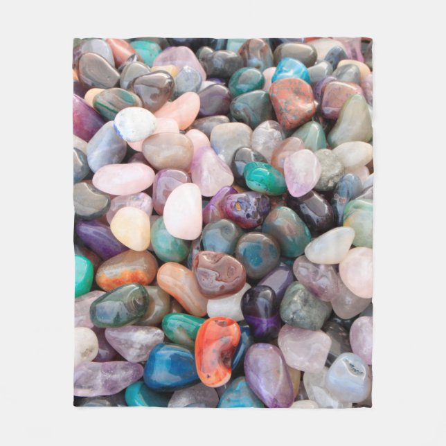 Gemstone geology mineral expensive fleece blanket (Front)