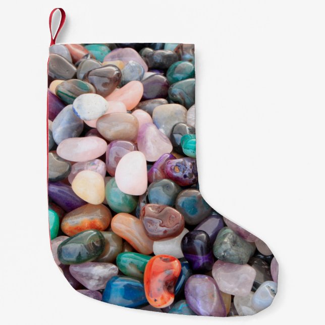 Gemstone geology mineral expensive small christmas stocking (Front)