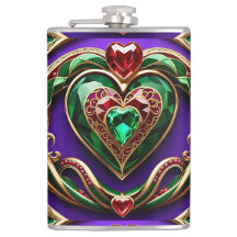 Gemstone Gold Filigree Heart & Snake Love Venus