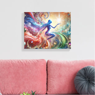 Gemstone Harmony: Watercolor Wonder Canvas Print